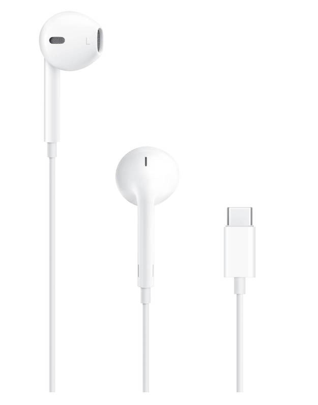 Apple EarPods Headphones with USB-C Plug, Wired Ear Buds with Built-in Remote to Control Music, Phone Calls, and Volume